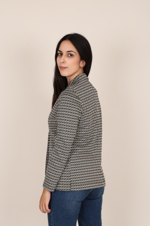 Straight-Cut Crepe Blazer| M47 Modas Benidorm