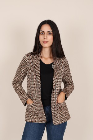 Straight-Cut Crepe Blazer| M47 Modas Benidorm