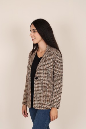 Straight-Cut Crepe Blazer| M47 Modas Benidorm