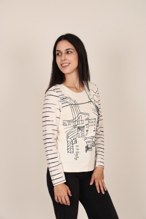 Organic Cotton Printed T-shirt| M47 Modas Benidorm