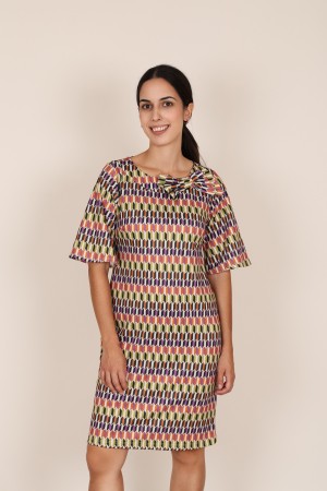 Vestidos Rectos | Vestido Midi Estampado | M47 Modas