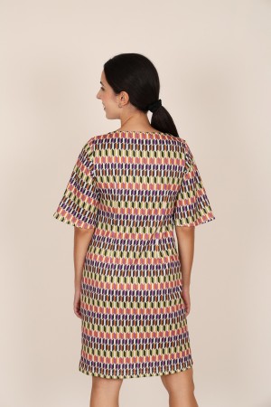 Vestidos Rectos | Vestido Midi Estampado | M47 Modas