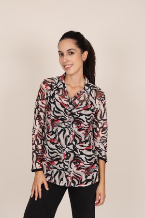 Camisa Estampada de Mujer| Camisa de punto| M47 Modas Benidorm