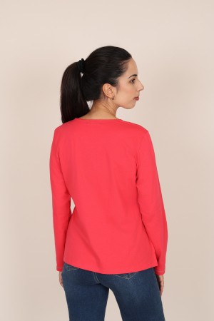 Oversize Print V-neck T-shirt| M47 Modas Benidorm