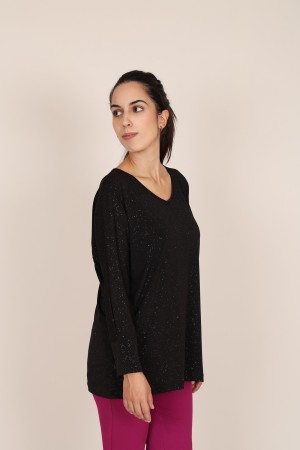 Oversize Print V-neck T-shirt| M47 Modas Benidorm