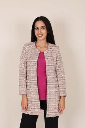 Printed Round Neck Jacket | M47 Modas Benidorm