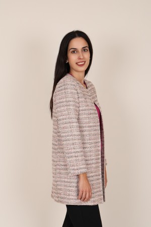 Printed Round Neck Jacket | M47 Modas Benidorm