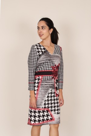 Midi Dress Flared Cut Seventies Print| M47 Modas Benidorm