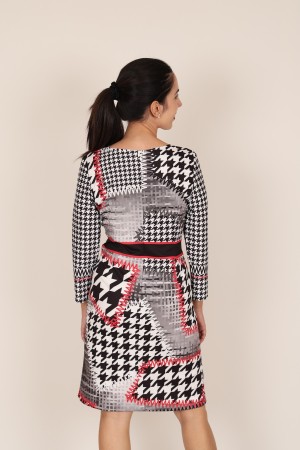 Midi Dress Flared Cut Seventies Print| M47 Modas Benidorm