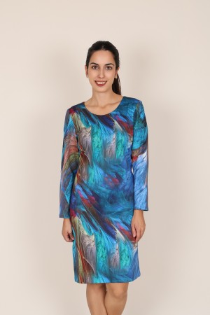 Midi Dress Flared Cut Seventies Print| M47 Modas Benidorm