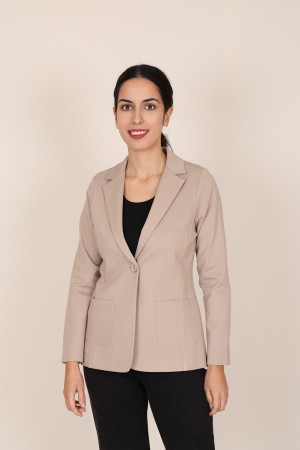 Straight-Cut Crepe Blazer| M47 Modas Benidorm