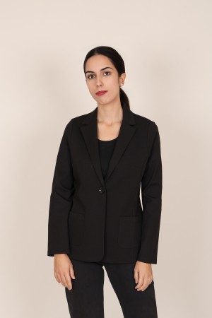 Straight-Cut Crepe Blazer| M47 Modas Benidorm