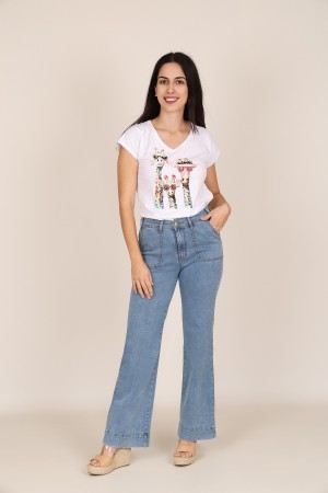 Blue Jeans Leatherette Details| M47 Modas Benidorm