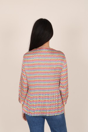 Pleated Shirt Floral Print| M47 Modas Benidorm