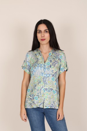 Sleevless Printed Multicolored Blouse| M47 Modas Benidorm