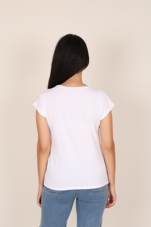 Cotton an organza T- shirt| M47 Modas Benidorm