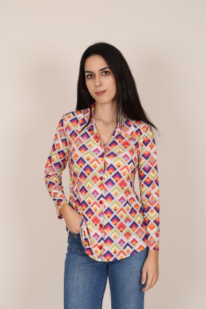 Camisa Estampada de Mujer| Camisa Coordinada| M47 Modas Benidorm