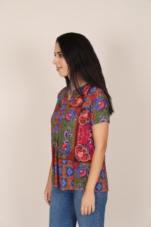 Camisa Estampada de Mujer| Camisa cremallera| M47 Modas Benidorm