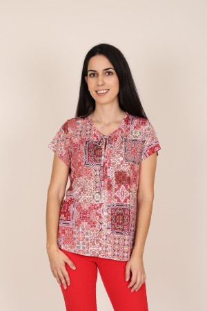 Camisa Estampada de Mujer| Camisa cremallera| M47 Modas Benidorm