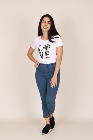 Pantalon Vaquero Mujer| Pantalón Tiro Alto| M47 Modas Mujer