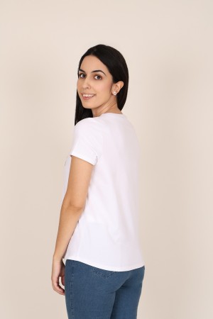 Camiseta Viscosa Eco| Camiseta Blanca| M47 Modas Benidorm
