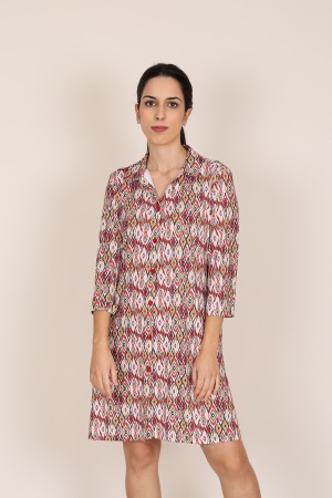 Vestido Camisero Corto| Vestido Estampado| M47 modas Benidorm