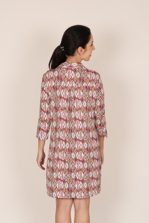 Knit Shirt Paisley Print Dress| M47 Modas Benidorm