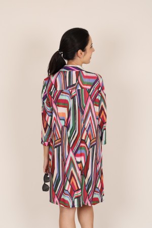 Knit Shirt Paisley Print Dress| M47 Modas Benidorm