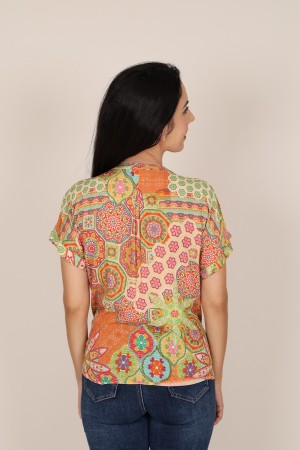 Sleevless Printed Multicolored Blouse| M47 Modas Benidorm