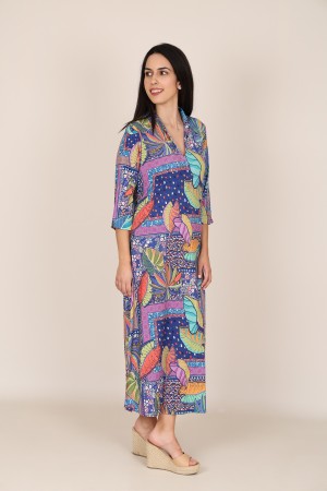 Vestido Midi Estampado| Vestido Boho|  M47 Modas Benidorm