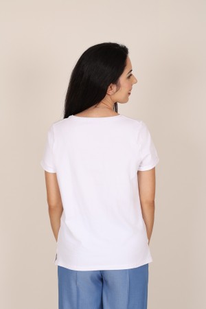 Camiseta Viscosa Eco| Camiseta Blanca| M47 Modas Benidorm