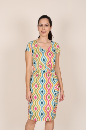 Midi Straight Floral  Print| M47 Modas Benidorm