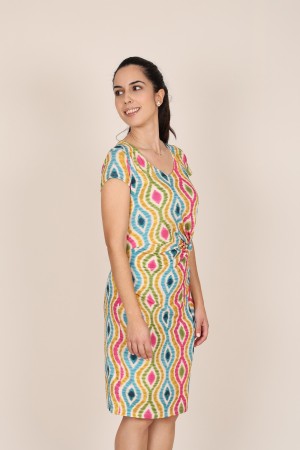 Midi Straight Floral  Print| M47 Modas Benidorm