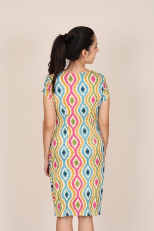 Midi Straight Floral  Print| M47 Modas Benidorm