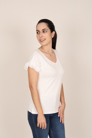 Cotton an organza T- shirt| M47 Modas Benidorm