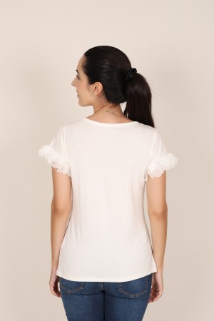 Cotton an organza T- shirt| M47 Modas Benidorm
