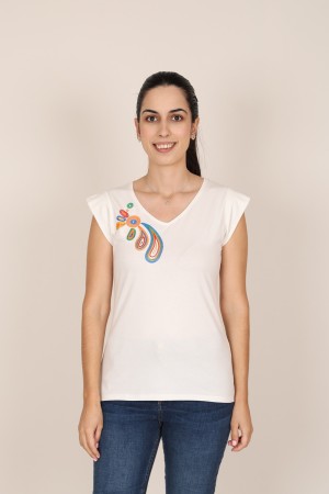 Camiseta Viscosa Eco| Camiseta Blanca| M47 Modas Benidorm
