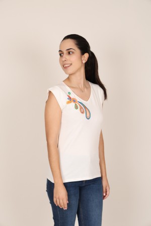 Camiseta Viscosa Eco| Camiseta Blanca| M47 Modas Benidorm
