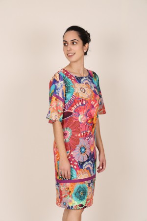Vestido Midi | Vestido Estampado Posicional| M47 Modas Benidorm