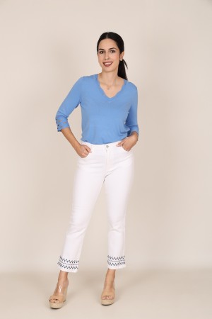Blue Jeans Leatherette Details| M47 Modas Benidorm