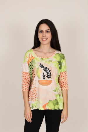 Knit Roud Neck Animal Print T-shirt| M47 Modas Benidorm