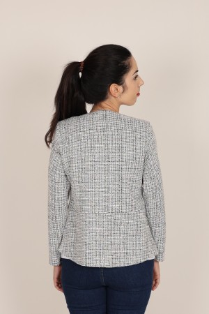 Printed Round Neck Jacket | M47 Modas Benidorm