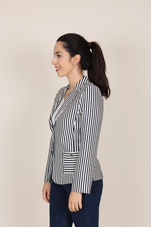Straight-Cut Crepe Blazer| M47 Modas Benidorm
