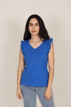 Linen Lingerie sleeveless T-shirt| M47 Modas Benidorm