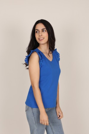 Linen Lingerie sleeveless T-shirt| M47 Modas Benidorm