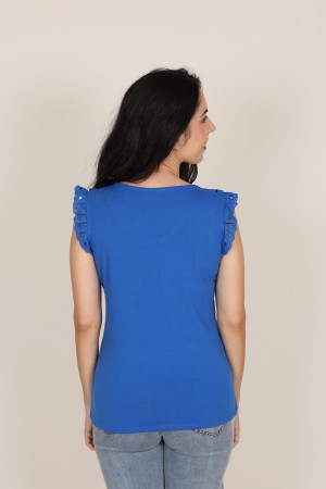 Linen Lingerie sleeveless T-shirt| M47 Modas Benidorm