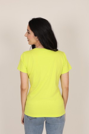 Oversize Print V-neck T-shirt| M47 Modas Benidorm