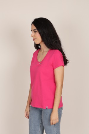 Oversize Print V-neck T-shirt| M47 Modas Benidorm