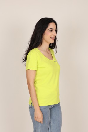 Oversize Print V-neck T-shirt| M47 Modas Benidorm