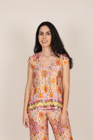 Flowing Printed Blouse| M47 Modas Benidorm